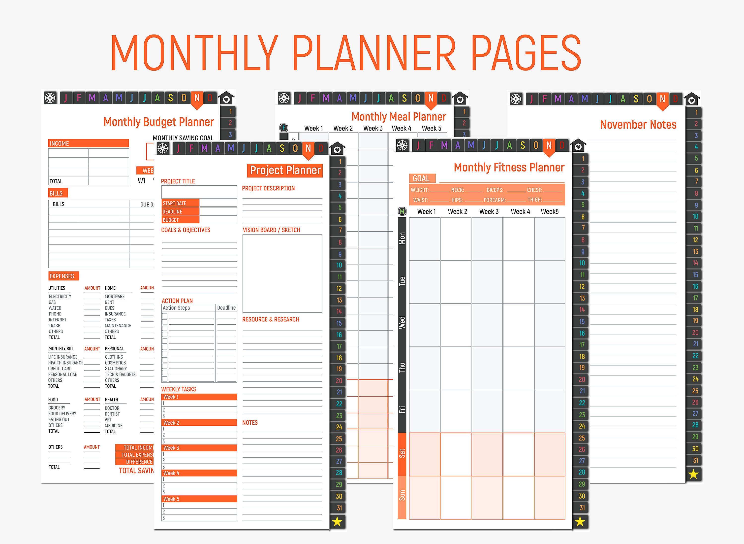 Undated Phone Planner for iPhone and Android Phones Goodnotes Etsy