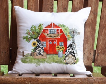 Cow Gnome Barn Scene Farmhouse  DESIGN ONLY  Sublimation Digital Download png