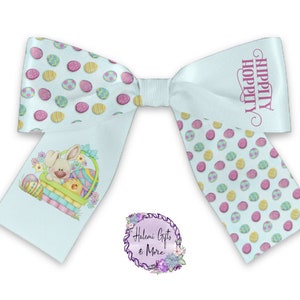 Happy Easter  Hippity Hoppity Cheer Bow Sublimation DIGITAL DOWNLOAD ONLY Strips png