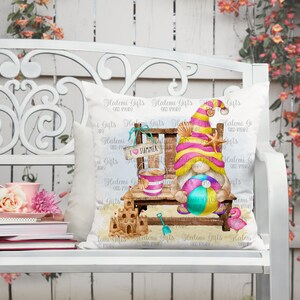 Summer Gnome Beach Bench  DESIGN ONLY  Sublimation Digital Download png