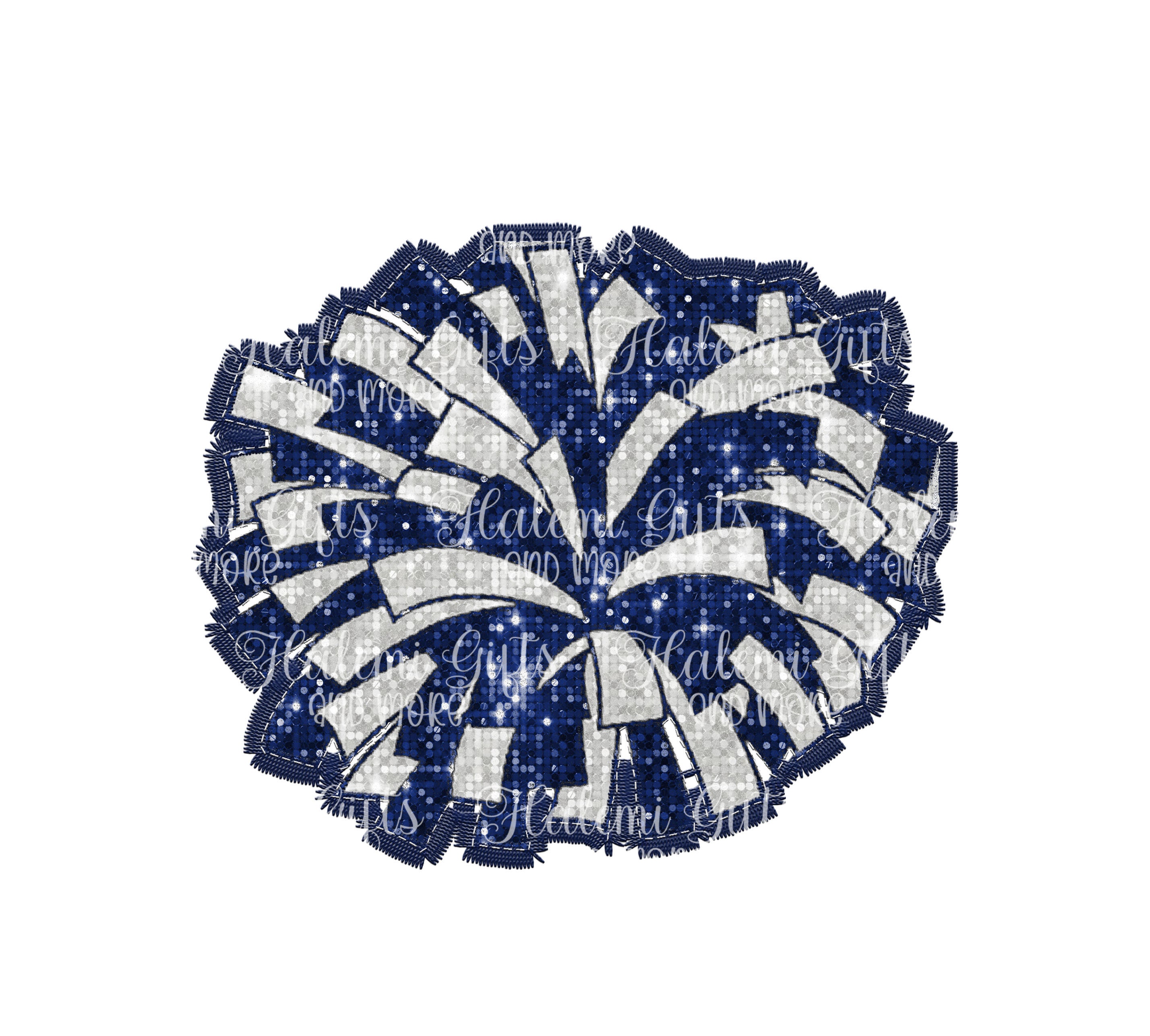 Cheer Pom Sports Faux sequins Fall glitter Faux embroidery Autumn DIGITAL DOWNLOAD ONLY Faux embroidery patch png for Sublimation and Dtf