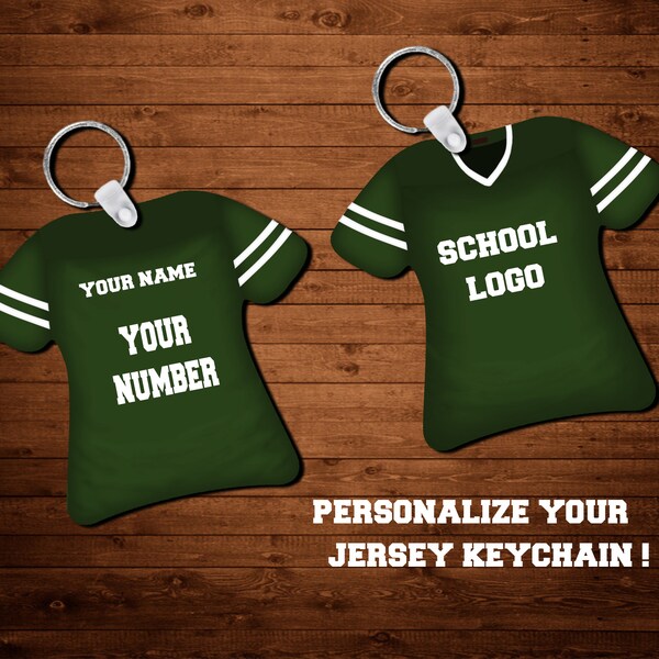 Green Jersey Keychain Etsy