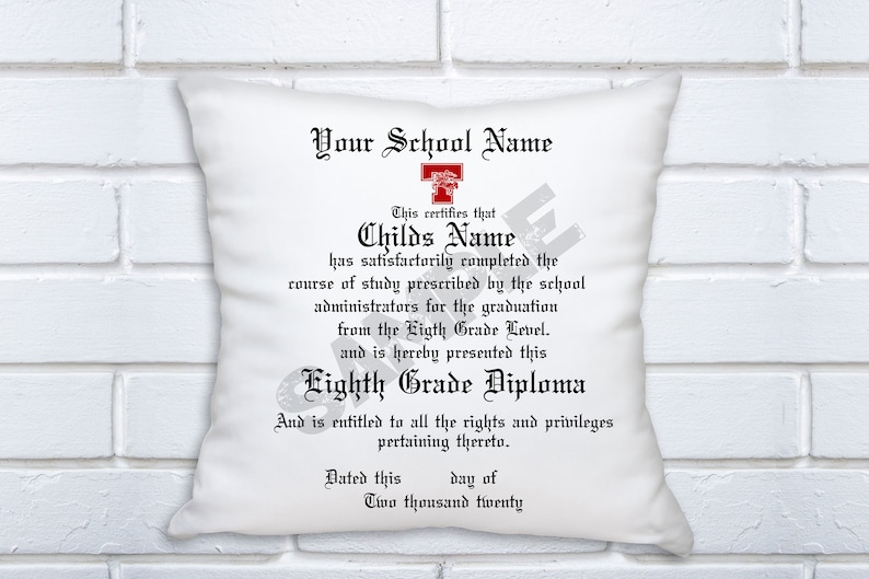 8th Grade Diploma Template for Mug Pillow to Personalize Etsy 8th Grade Diploma Template for Mug Pillow to Personalize Etsy