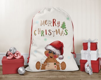 Lebkuchen Frohe Weihnachten Santa Bag Design SUBLIMATION DIGITAL DOWNLOAD png