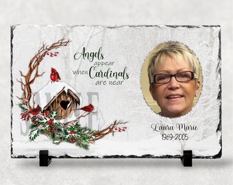 Christmas Memorial DIGITAL DOWNLOAD Angels are Near Cardinal large slate, Template, Sublimation Download Digital PNG
