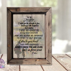 To My Daughter, DIGITAL DOWNLOAD Dry Erase Board Sublimation  Template PNG