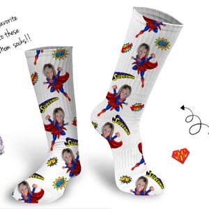 Custom Super Mom Photo Socks,DIGITAL DOWNLOAD Photo Socks, Funny Socks, Mothers day ,Customized Sock Template, Sublimation Download PNG