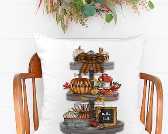 Aesthetic & Cute Design By Artiba Cute Gnome Plaid Pattern Thanksgiving Fall Pumpkin Pink Throw Pillow 16x16 Multicolor