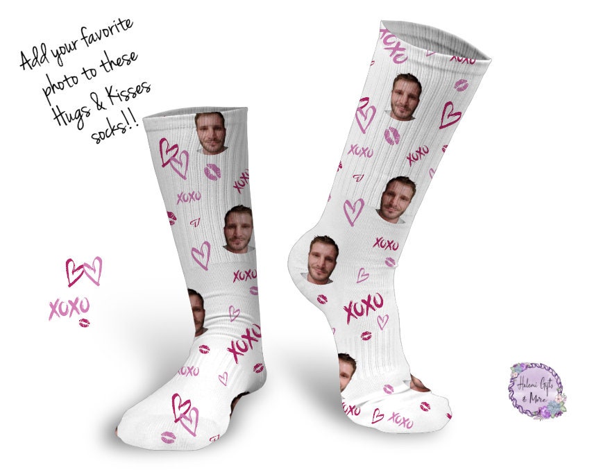 Custom Valentine xoxo White Photo Socks DIGITAL DOWNLOAD | Etsy
