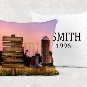 Farm Sunset Family Name Template for 6 SUBLIMATION DIGITAL DOWNLOAD jpeg