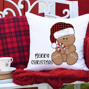 Cute Christmas Gingerbread Buffalo Plaid Sublimation DIGITAL DOWNLOAD ONLY png