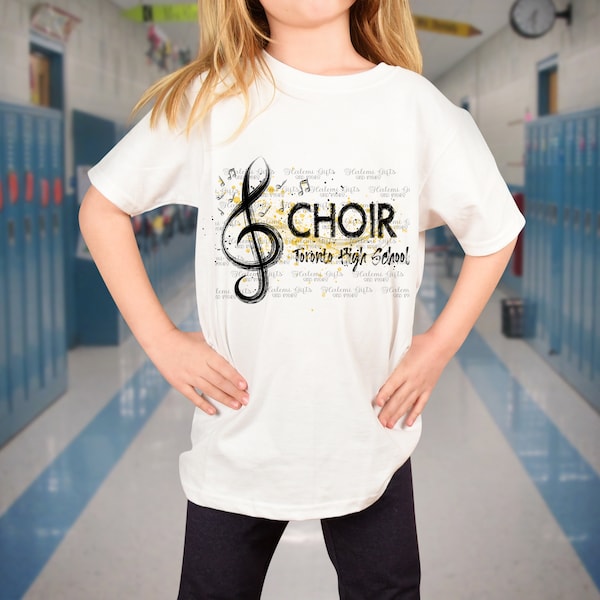 Gold and Black Choir and Band Spirit wear School   DESIGN ONLY  Sublimation Digital Download png