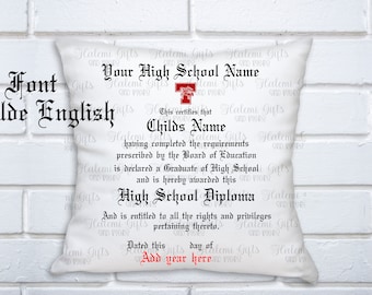 High School Diploma Template  ( No Year added) for Mug Pillow to Personalize SUBLIMATION DIGITAL DOWNLOAD png