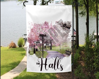Cherry  Blossom Watercolor with 2 signs for Personalization SUBLIMATION DIGITAL DOWNLOAD jpeg