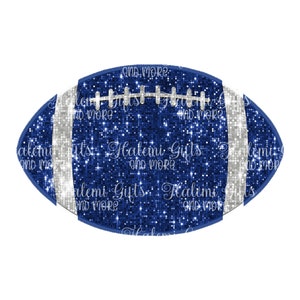 Sequin Football 3-1/2, Sports Ball, Embroidered, Iron on Patch