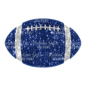 Sequin Football 3-1/2, Sports Ball, Embroidered, Iron on Patch 