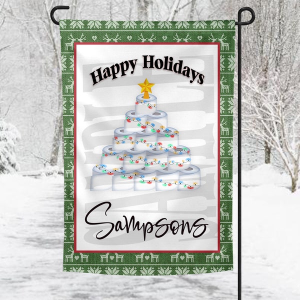 Christmas Toilet Paper Tree Funny 2020  Garden Flag Design Personalize SUBLIMATION DIGITAL DOWNLOAD jpeg