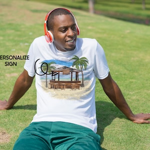 Topical Tiki Bar, Personalize Custom Add name Pillow Guys Men&#39;s Shirt DESIGN ONLY  Sublimation Digital Download png