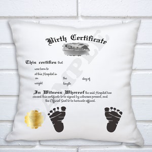 Geboorte Aankondiging Template voor Mug Pillow te personaliseren SUBLIMATION DIGITALE DOWNLOAD png