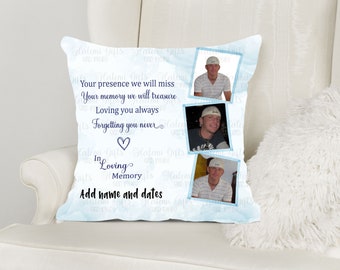 Memorial 3-photo Your presence Personalize for Pillow  DESIGN ONLY  Sublimation Digital Download png