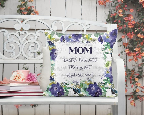 Mother's Day Floral Bestie Pillow DIGITAL DESIGN ONLY Sumblimation