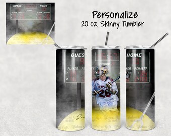 Lacrosse Smokey Scoreboard 2 part  20 oz. Tumbler DESIGN ONLY Personalize with Picture  Sublimation Digital Download png