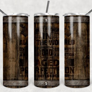 Best Father in the World Wooden  20 oz. Tumbler DESIGN ONLY  Sublimation Digital Download p