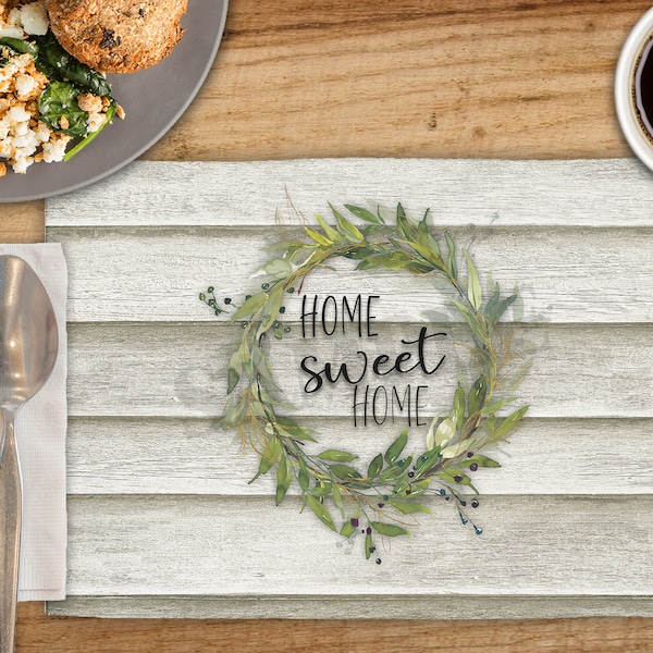 Home Sweet Home Shiplap Wreath Collection-2 Placemat/Cutting Board designs SUBLIMATION DIGITAL DOWNLOAD jpeg