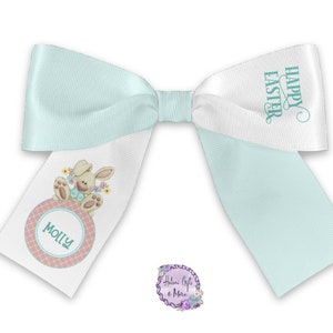 Happy Easter Cheer Bow Sublimation DIGITAL DOWNLOAD ONLY Strips png