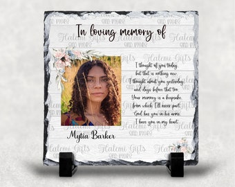 Custom Memorial DIGITAL DOWNLOAD Thought of you Today Photo  slate, Template, Sublimation Download Digital png