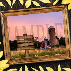 Farm Sunset Family Name Template for 4 SUBLIMATION DIGITAL DOWNLOAD jpeg