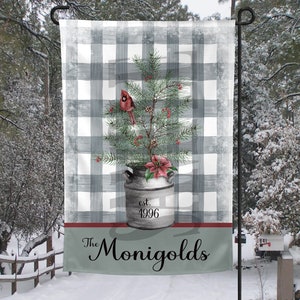 Christmas Tree Tin Garden Flag Design SUBLIMATION DIGITAL DOWNLOAD jpeg