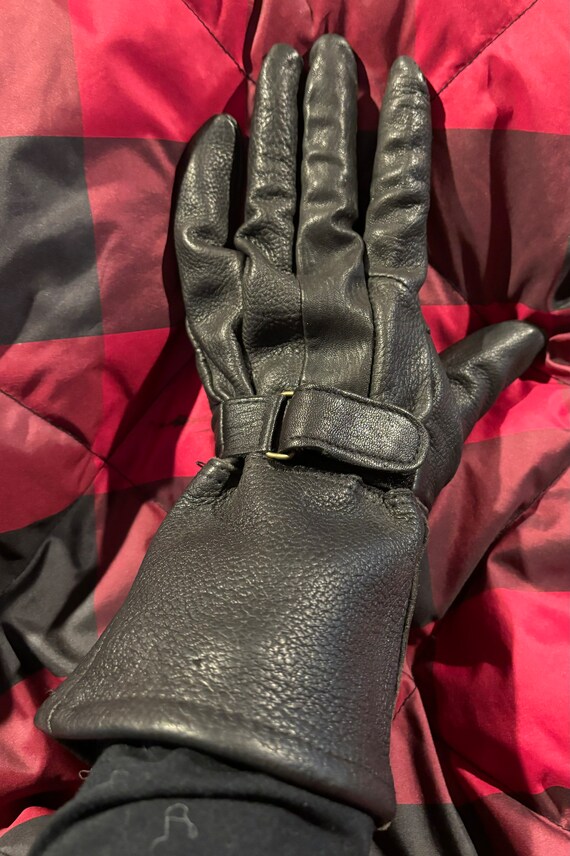 Womens leather, motorcycle gloves, American deer l