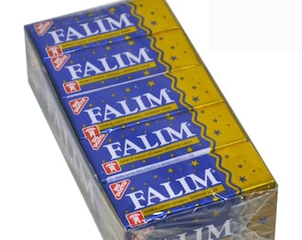 Falim Sugar Free turkish chewing gum 100 pcs (5x20) sugarless Mastic Plain gum, Tooth and jaw friendly chewing gum
