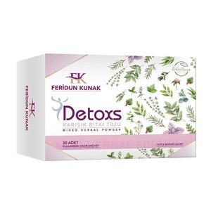 Feridun Kunak Detox tea, original slimming herbal mixture, 1 pack X 30pcs image 2