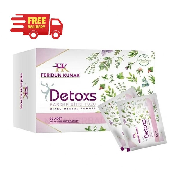 Feridun Kunak Detox tea, original slimming herbal mixture, (1 pack X 30pcs)