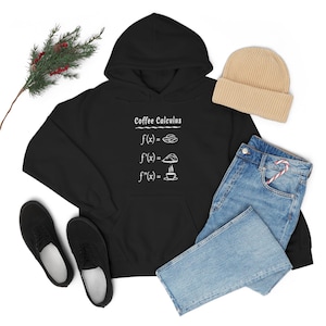 Coffee Calculus Black Unisex Heavy Blend Hooded Sweatshirt Funny