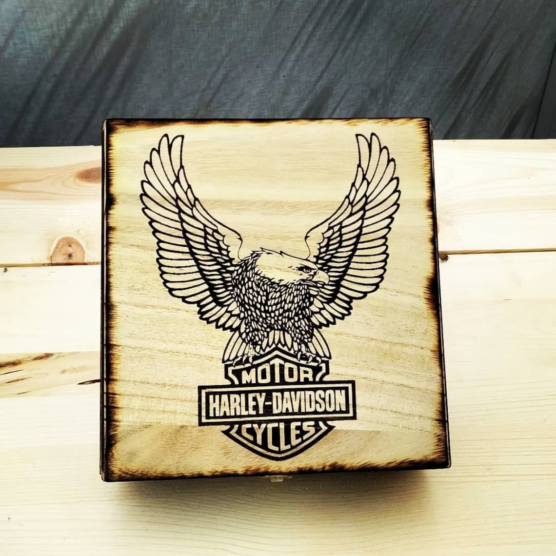 Harley Davidson jewelry box/stash box Etsy