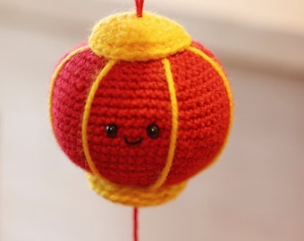 Amigurumi Crochet Pattern (PDF in English): Lunar New Year Lantern, Chinese New Year Lantern, Crochet Lantern, Crochet Chinese New Year
