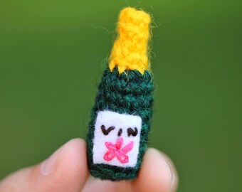 Amigurumi Häkelanleitung (PDF auf Englisch): Weinflasche häkeln, Amigurumi Weinflasche, Schokoladentrüffel häkeln, Champagner häkeln