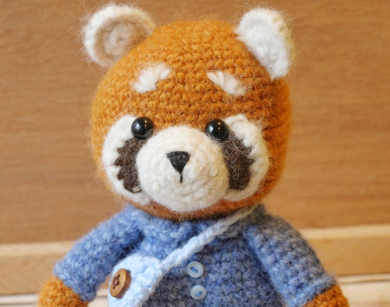 Amigurumi Crochet Pattern PDF in English: Crochet Red Panda, Amigurumi Red Panda, Crochet Panda, Crochet Raccoon, Amigurumi Panda image 4