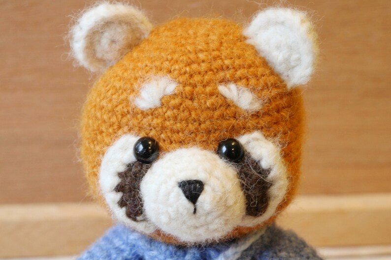 Amigurumi Crochet Pattern PDF in English: Crochet Red Panda, Amigurumi Red Panda, Crochet Panda, Crochet Raccoon, Amigurumi Panda image 5