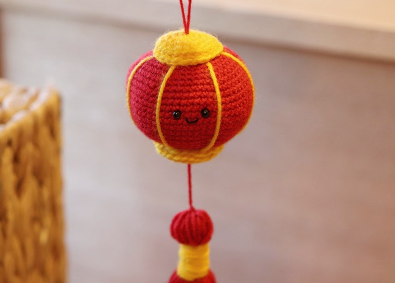 Amigurumi Crochet Pattern PDF in English: Lunar New Year Lantern, Chinese New Year Lantern, Crochet Lantern, Crochet Chinese New Year image 5