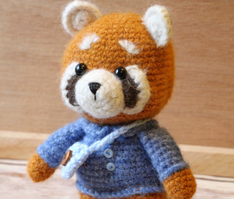 Amigurumi Crochet Pattern PDF in English: Crochet Red Panda, Amigurumi Red Panda, Crochet Panda, Crochet Raccoon, Amigurumi Panda image 1