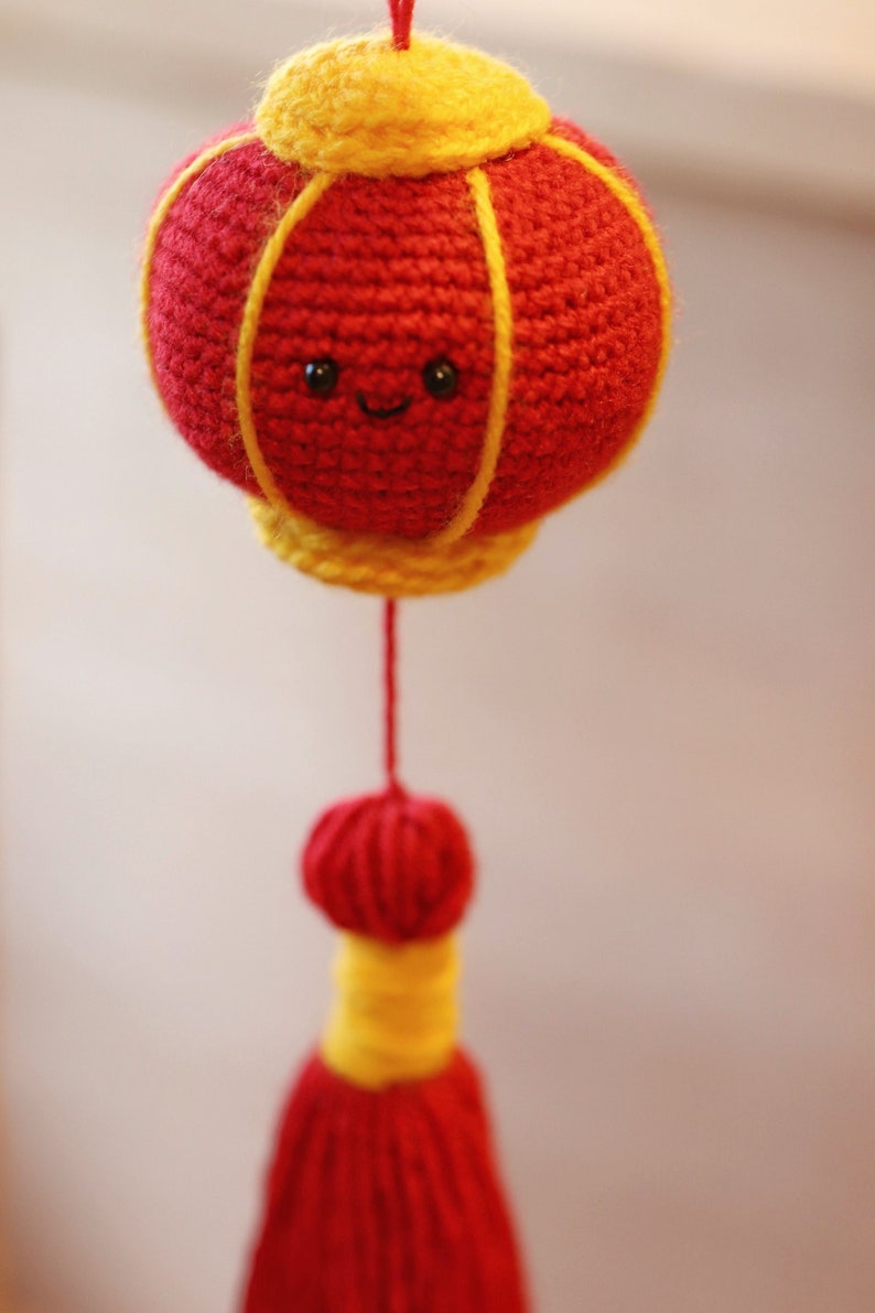 Amigurumi Crochet Pattern PDF in English: Lunar New Year Lantern, Chinese New Year Lantern, Crochet Lantern, Crochet Chinese New Year image 1