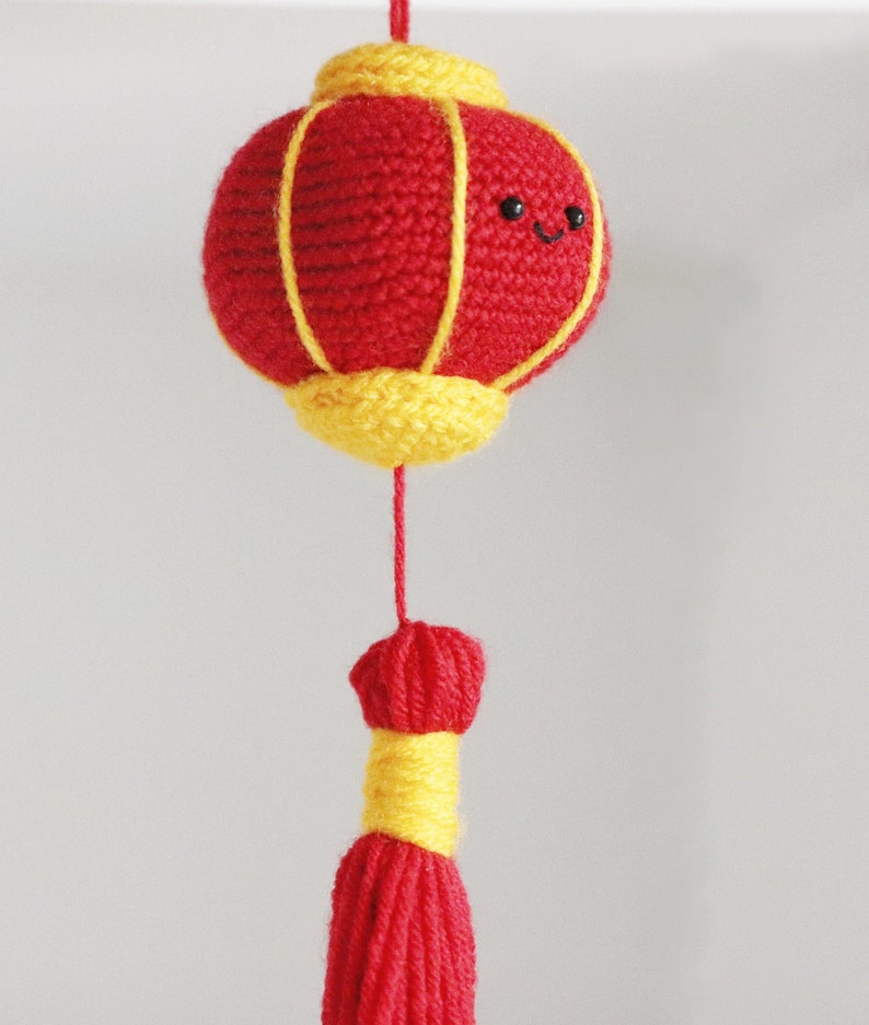 Amigurumi Crochet Pattern PDF in English: Lunar New Year Lantern, Chinese New Year Lantern, Crochet Lantern, Crochet Chinese New Year image 3