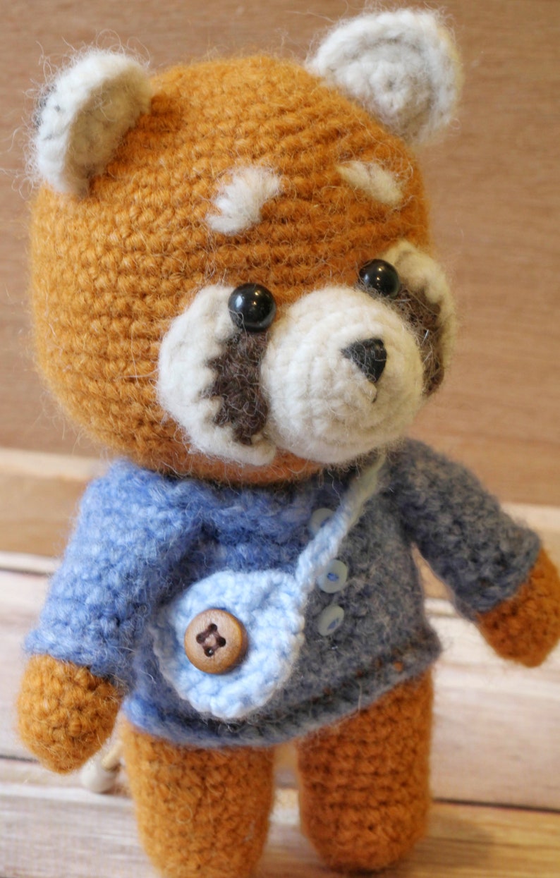 Amigurumi Crochet Pattern PDF in English: Crochet Red Panda, Amigurumi Red Panda, Crochet Panda, Crochet Raccoon, Amigurumi Panda image 2