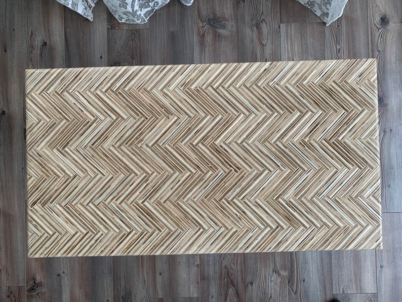Herringbone Birch Plywood Coffee Table Etsy