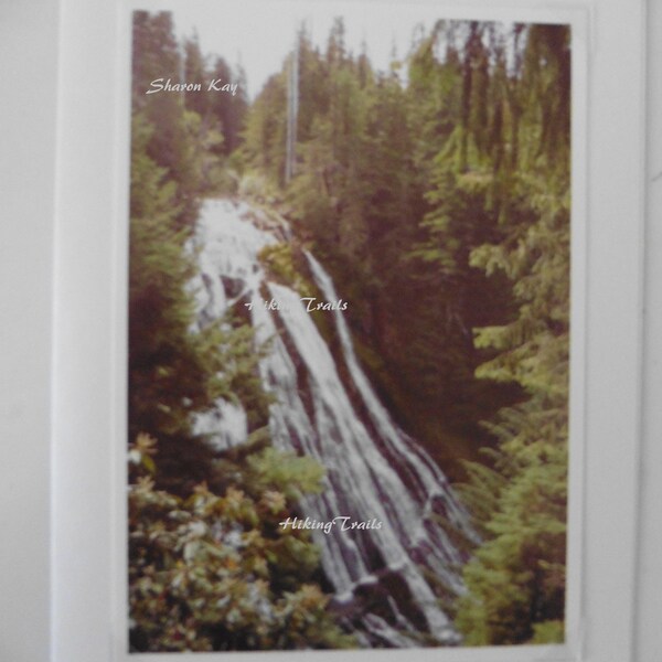 PHOTO Card, Diamond Falls,  removable print, waterfall wall art, forest lover, blank greeting card, Fine Art Photograph, digital print, card