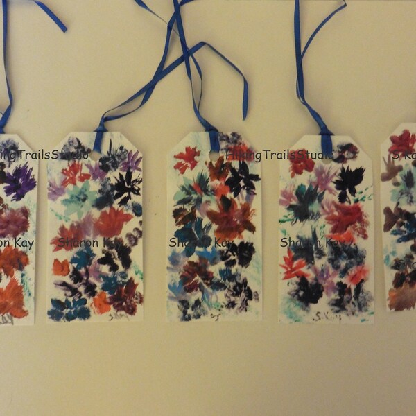 Gift Tags Bachelor Buttons hand painted originals party gifting flower bookmarks unique gift  nature lover any occasion ornaments